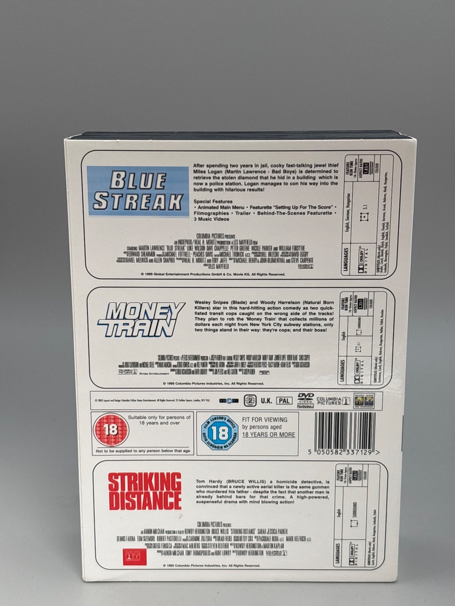 3 Film Box Set: Blue Streak/Money Train/Striking Distance [DVD]