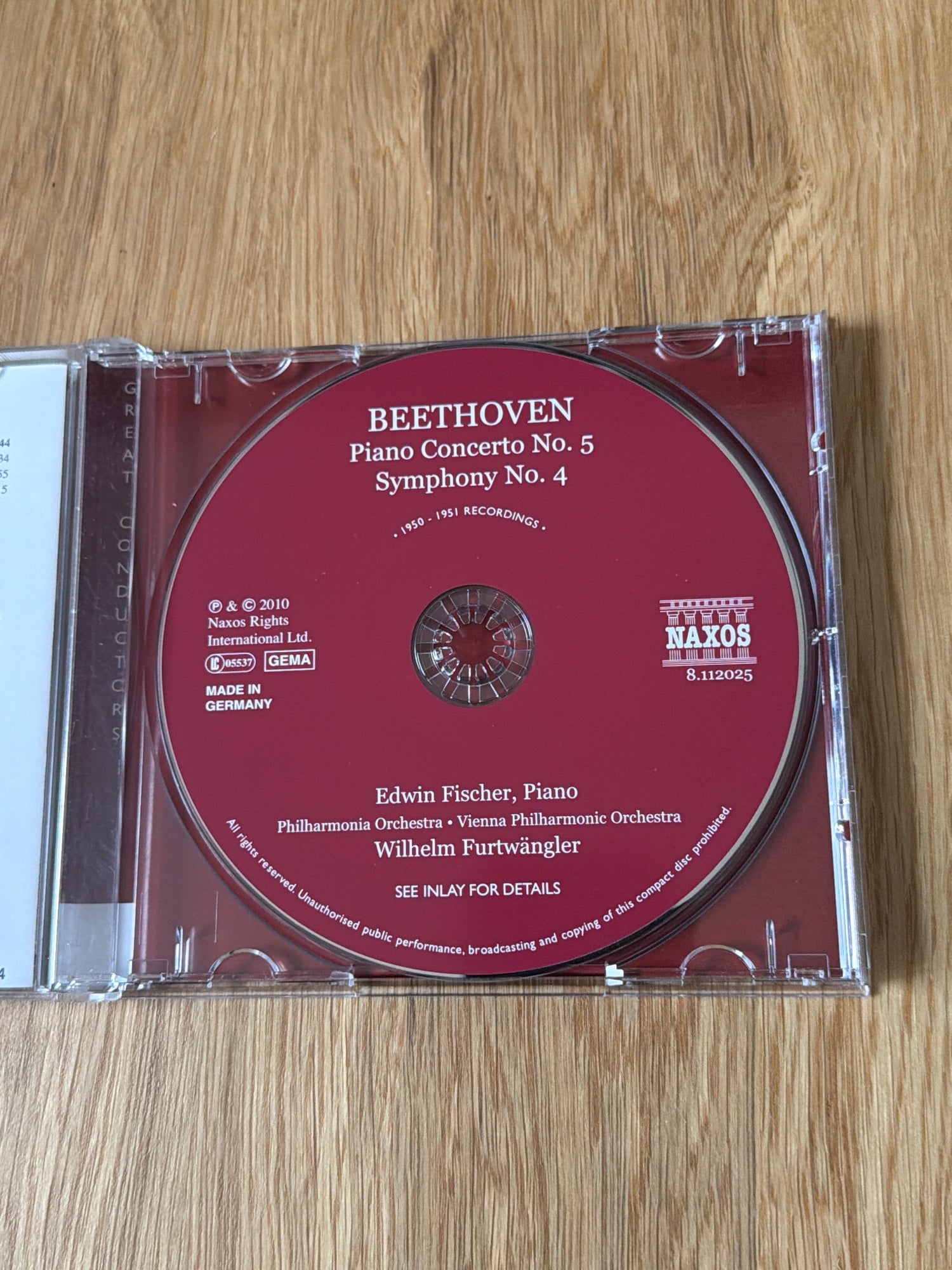 Beethoven: Piano Concerto No. 5 - Symphony No. 4