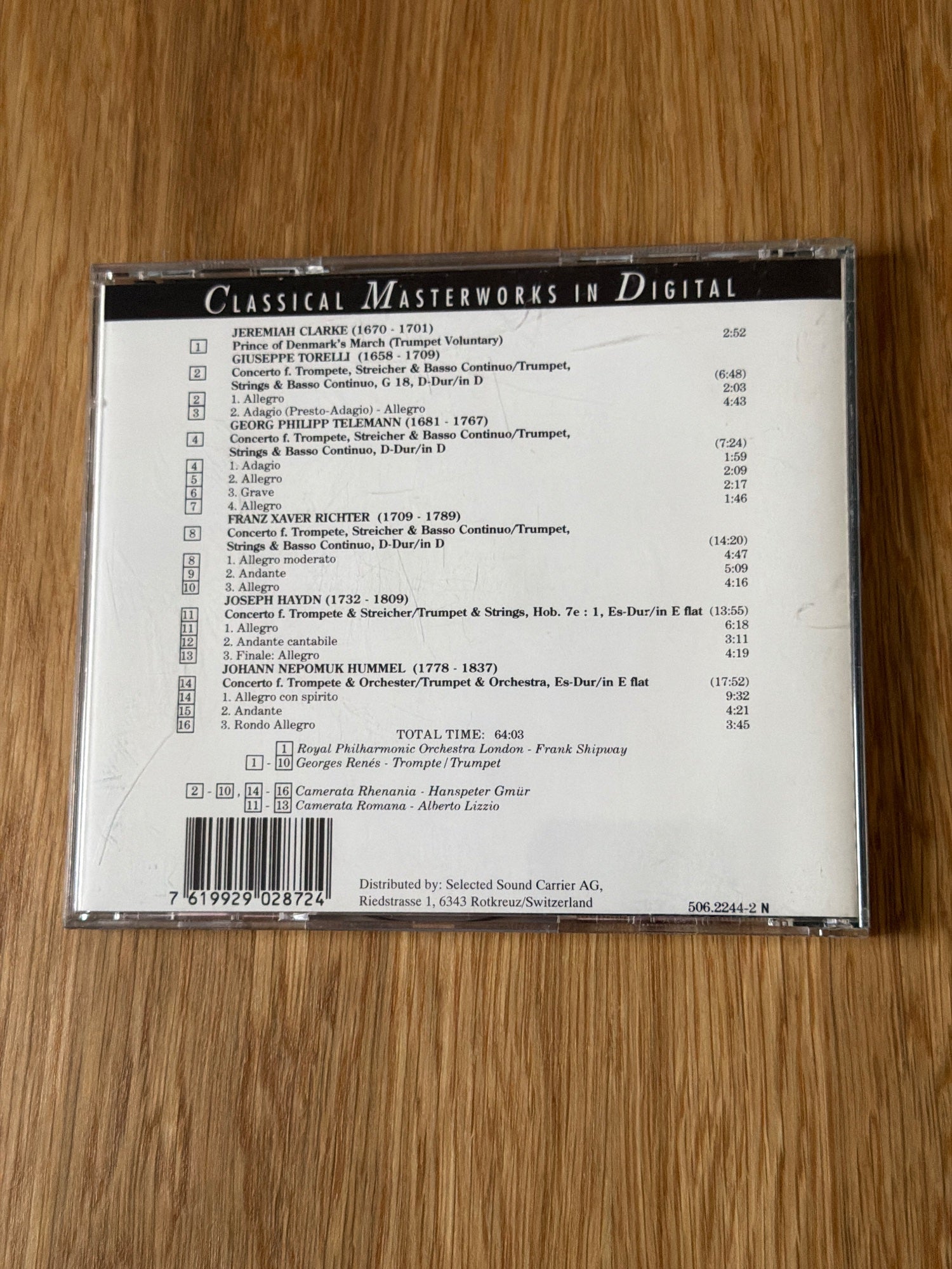 Brillante Trompetenkonzerte (cd Album).