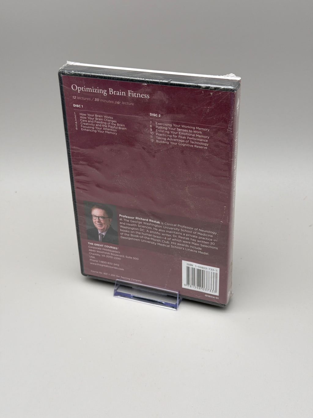 Optimizing Brain Fitness - The Great Courses 2-dvds + Guidebook - Sealed