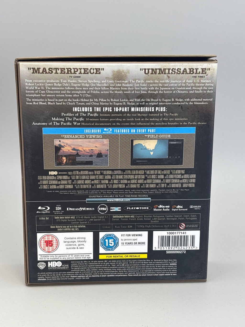 The Pacific: Complete Hbo Series [blu-ray] [region Free]