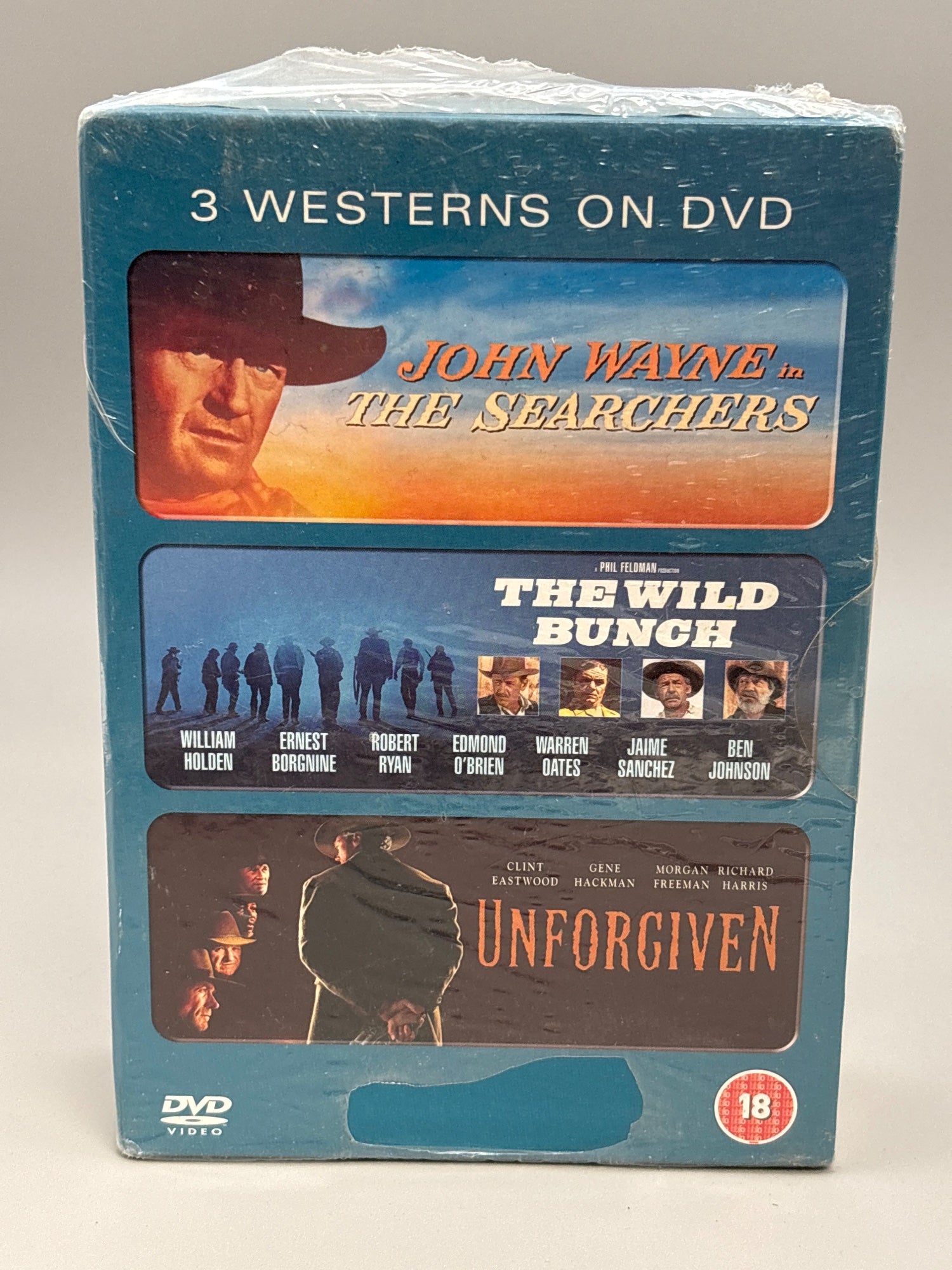 3 Westerns DVD Boxset - The Searchers/ Wild Bunch/ Unforgiven.
