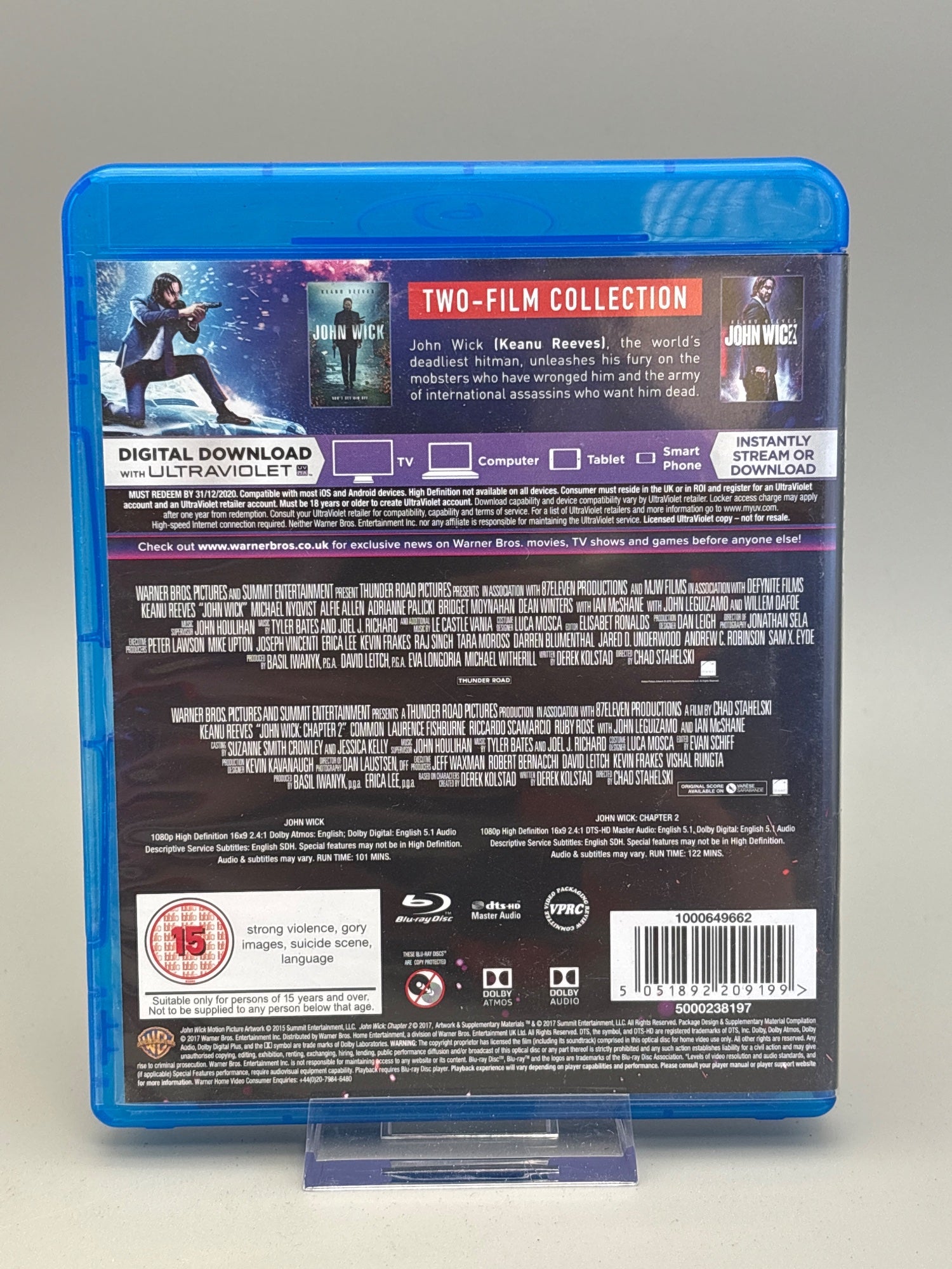 John Wick Chapters 1 2 - Blu Ray