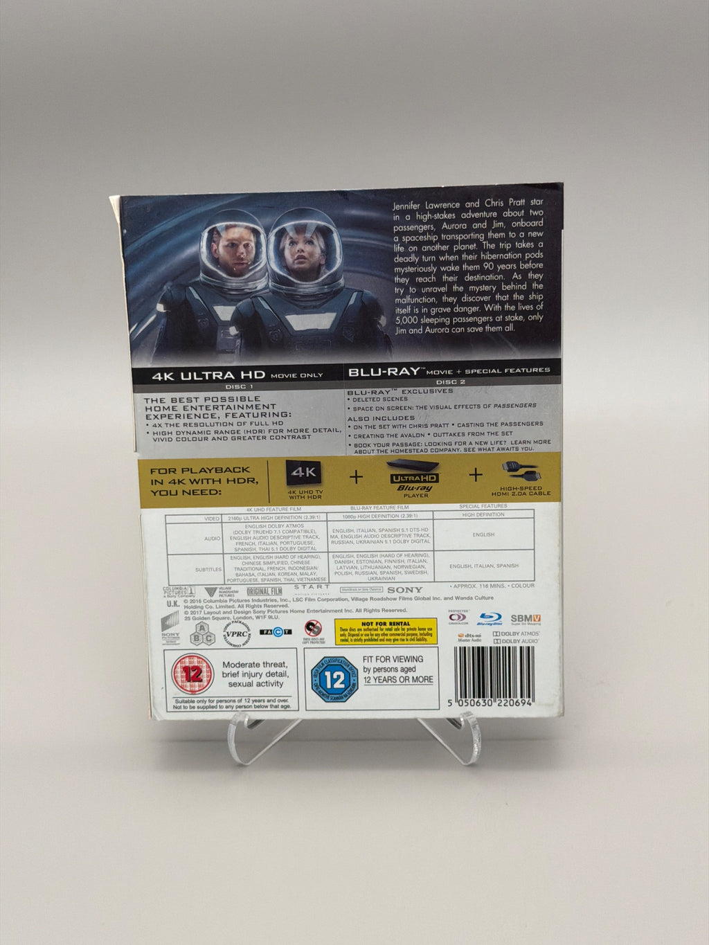 Passengers (4k UHD Blu-Ray) - Bonus Disc Missing