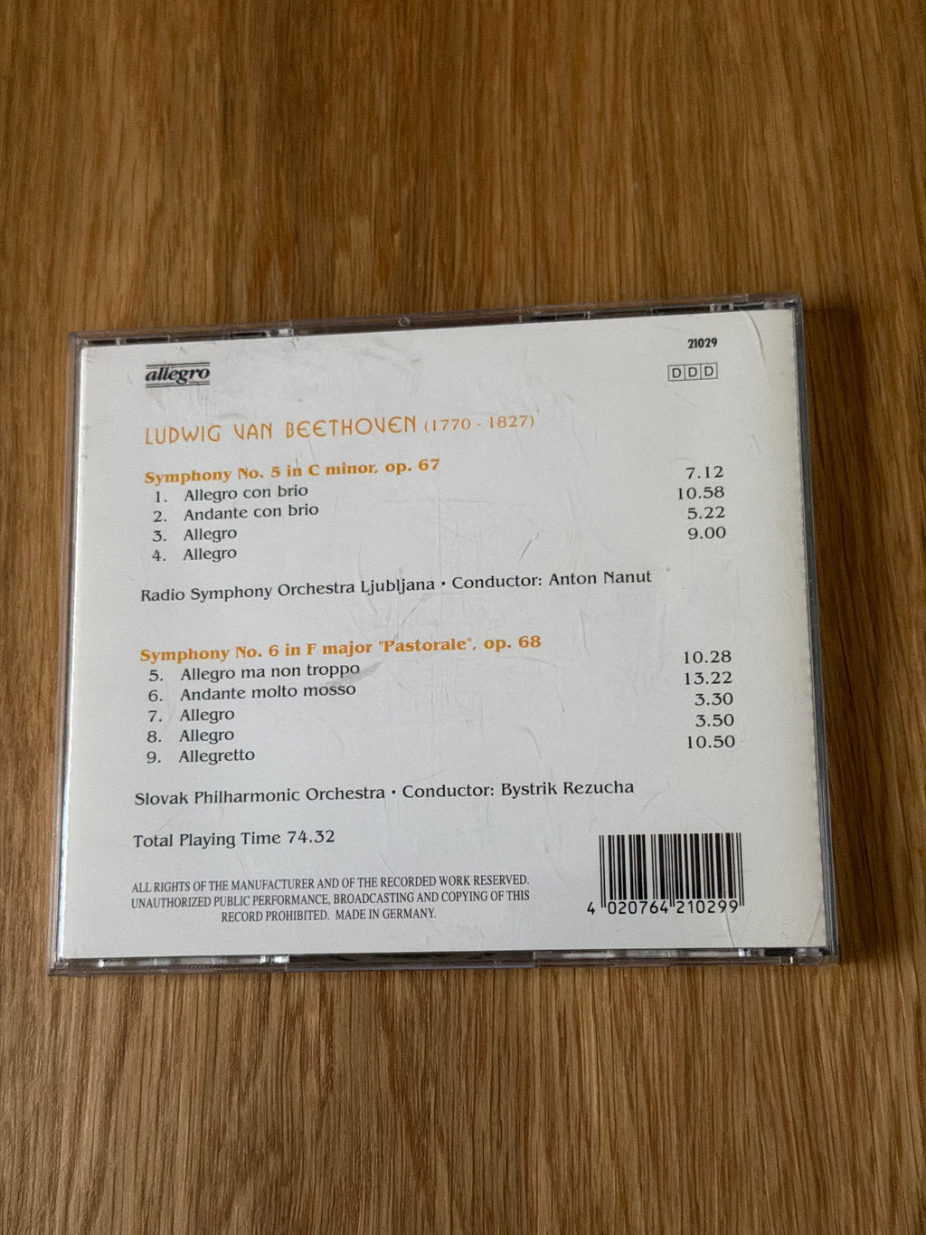 Id5783z - Ludwig Van Beethoven - Symphony No. 5 6 - 21029 -