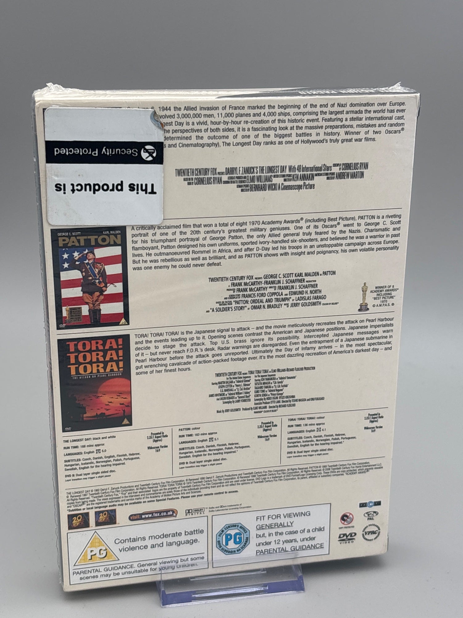 The Longest Day/patton/tora Tora Tora - 3 DVD Boxset