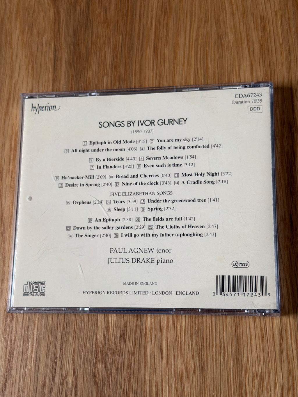 Songs: Severn Meadows