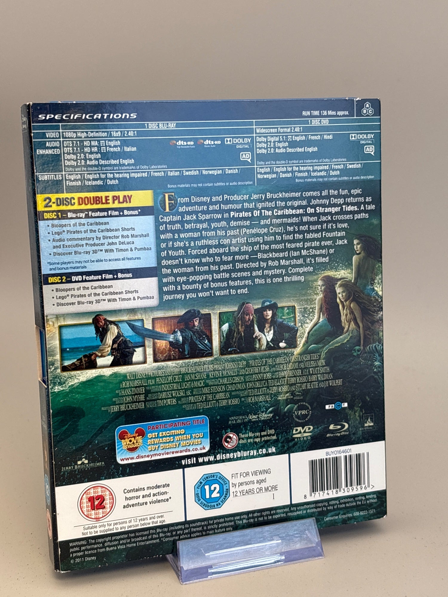 Pirates Of The Caribbean: On Stranger Tides (blu-ray)