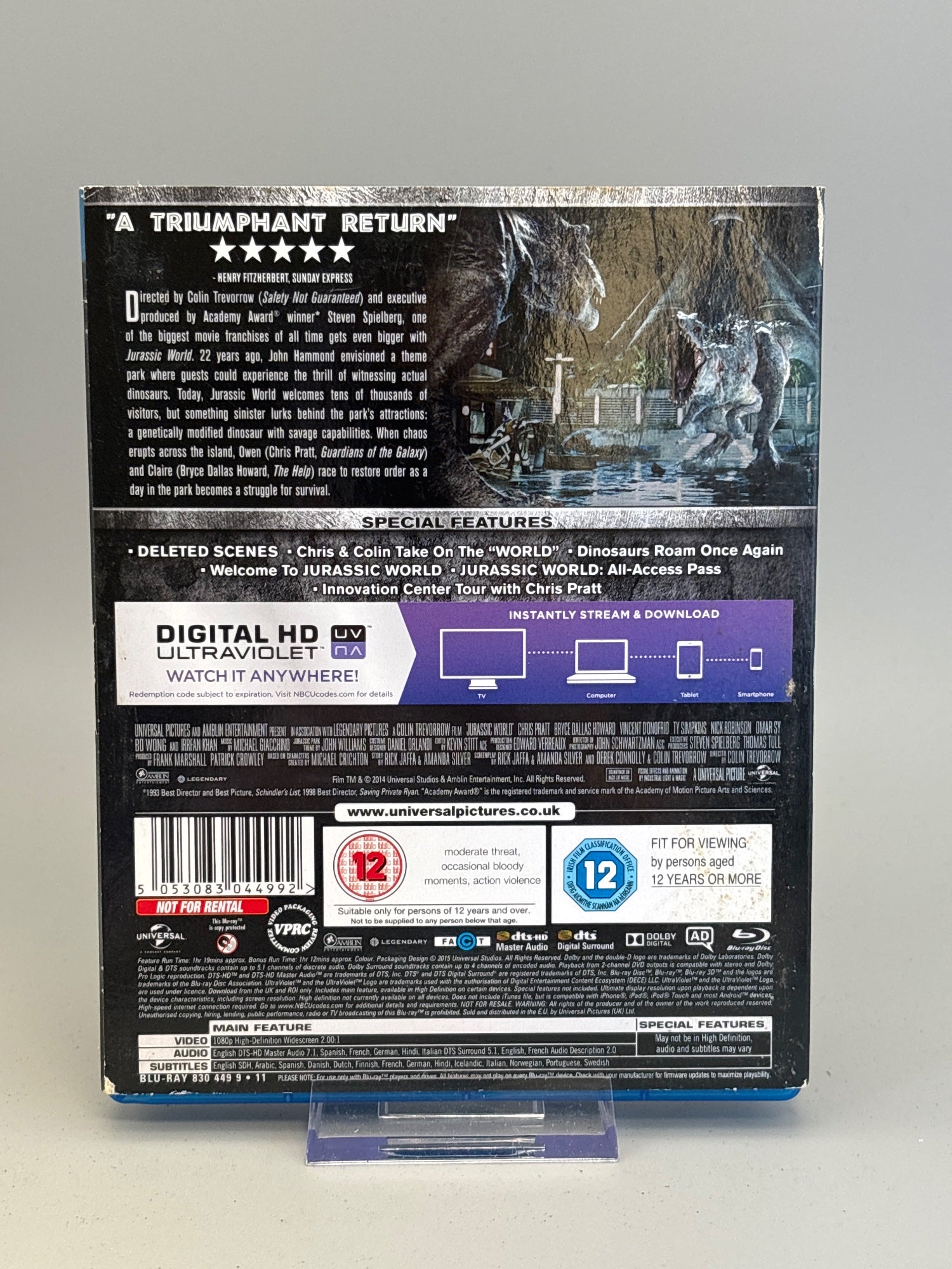 Jurassic World (Blu Ray)