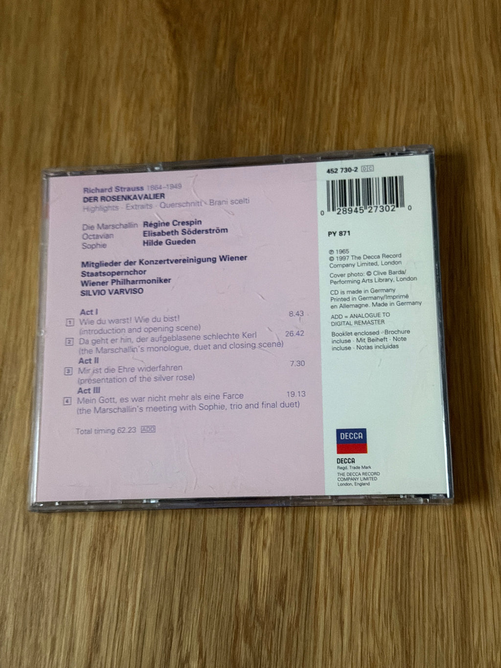 Richard Strauss - Strauss: Der Rosenkavalier - CD