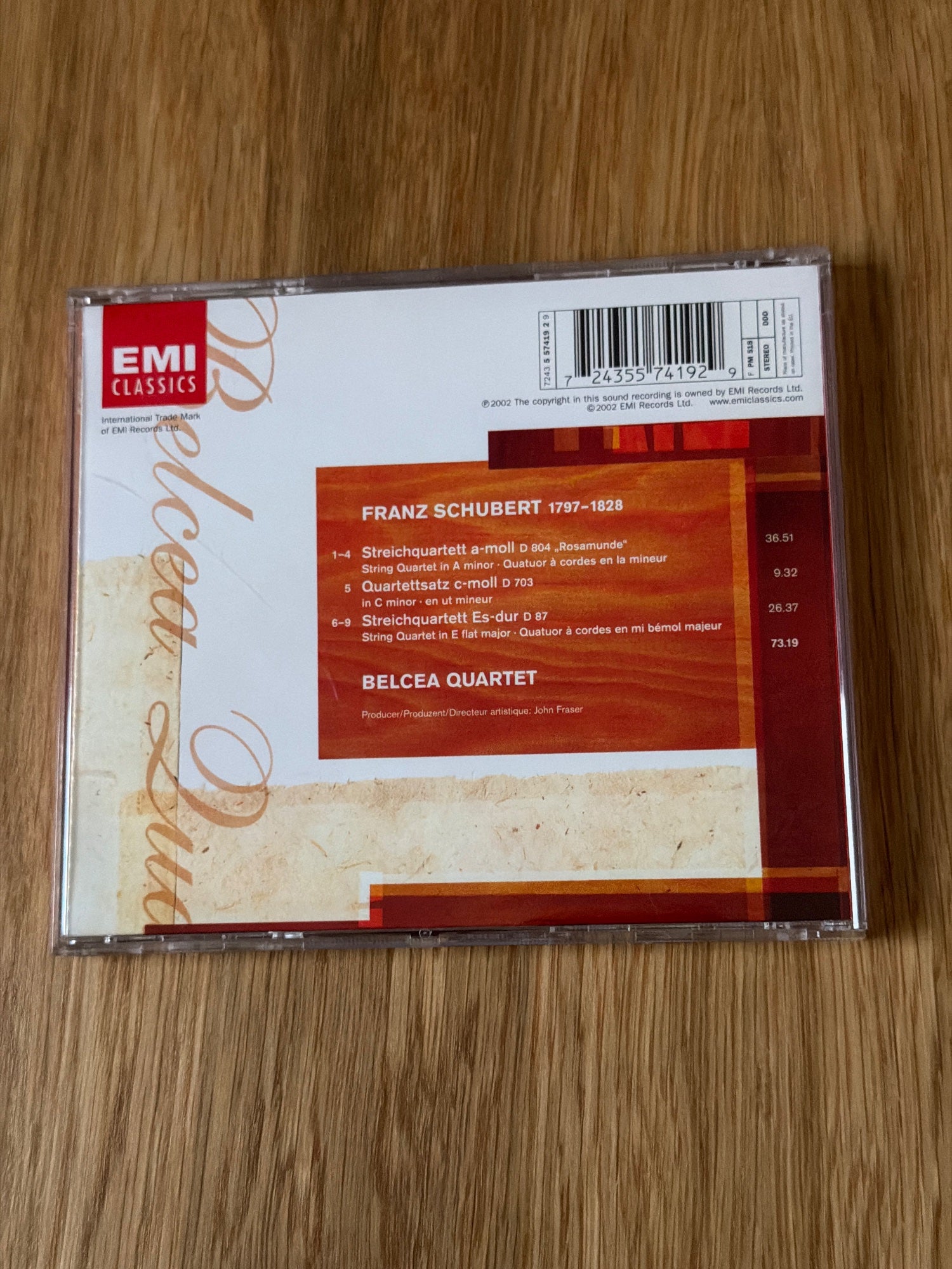 Schubert : String Quartet In A Minor - Belcea Quartet