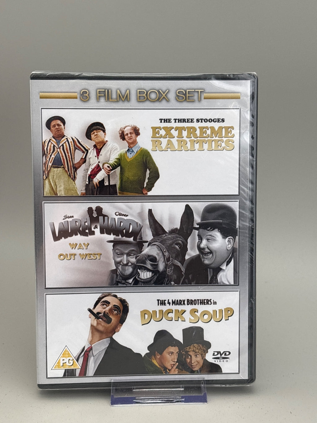 Three Stooges In Colour / Laurel and Hardy - Way Out West / Marx Bros - Duck Soup
