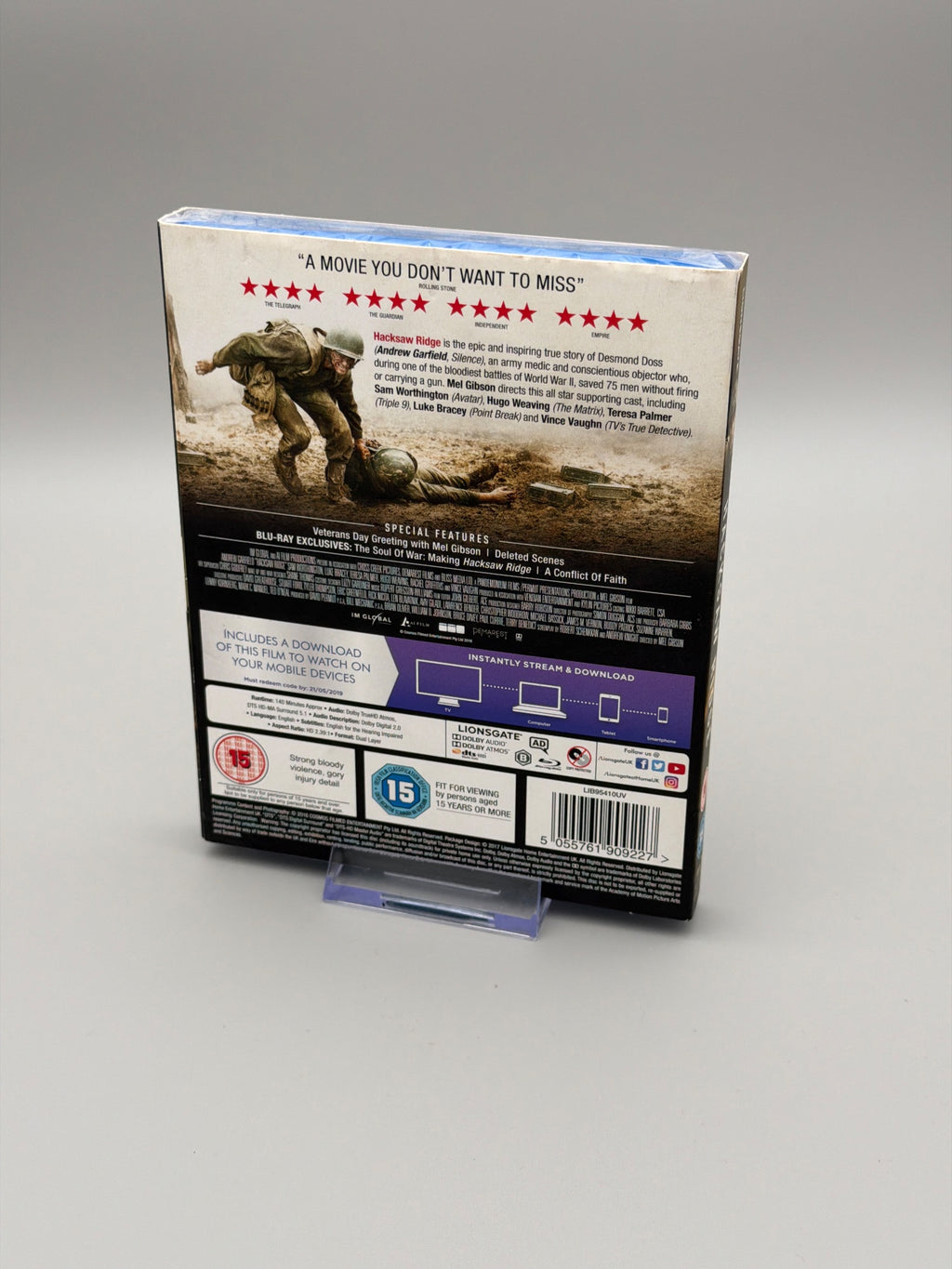 Hacksaw Ridge [Blu-ray] [2017]