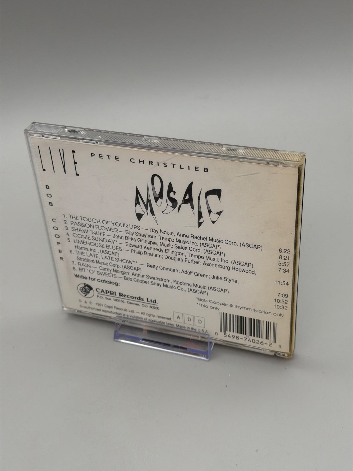Pete Christlieb with Bob Cooper ~ Mosaic (used)