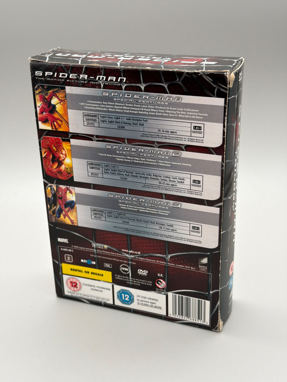 Spiderman Trilogy Dvds