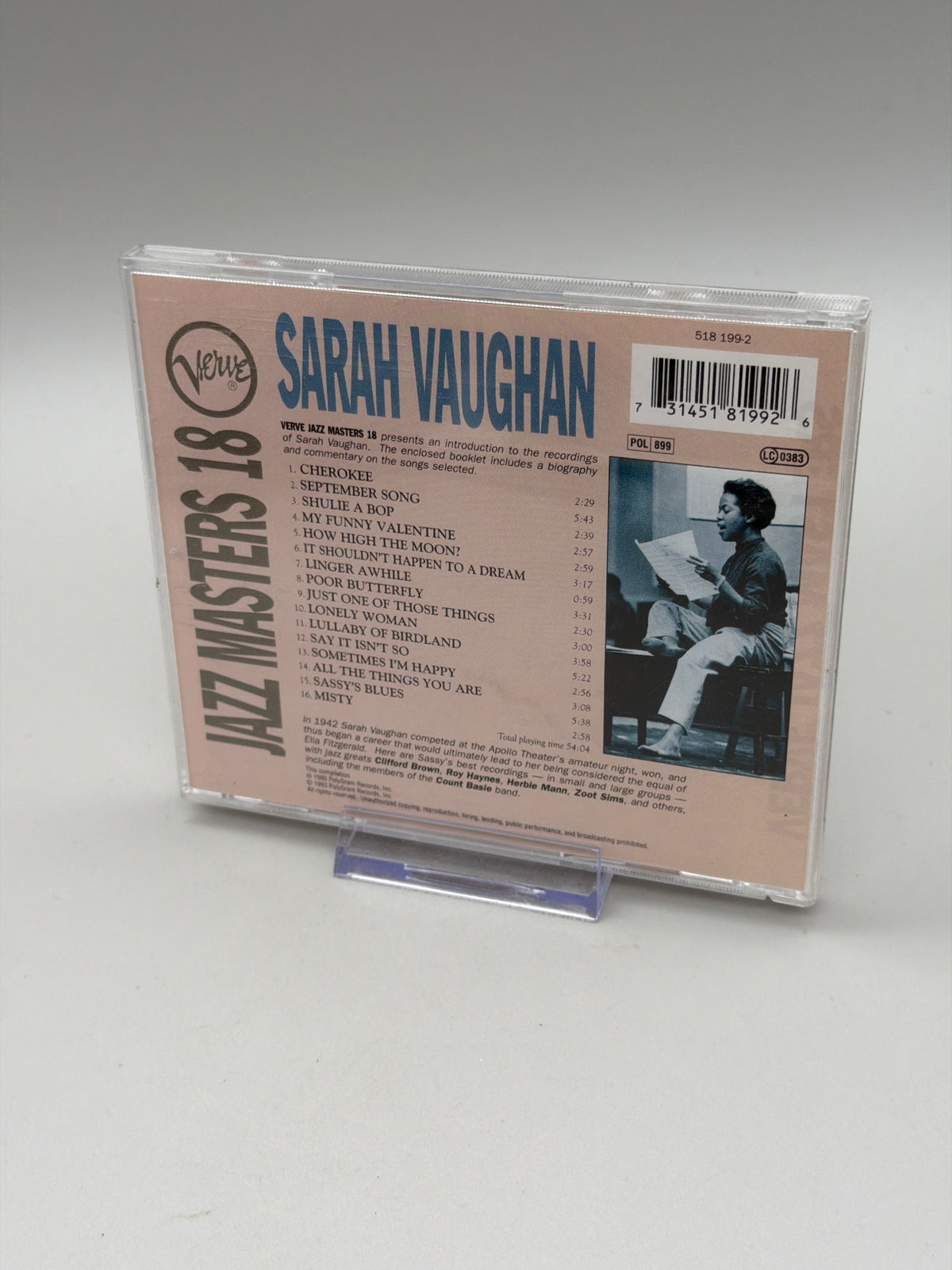 Verve Jazz Masters 18: Sarah Vaughan