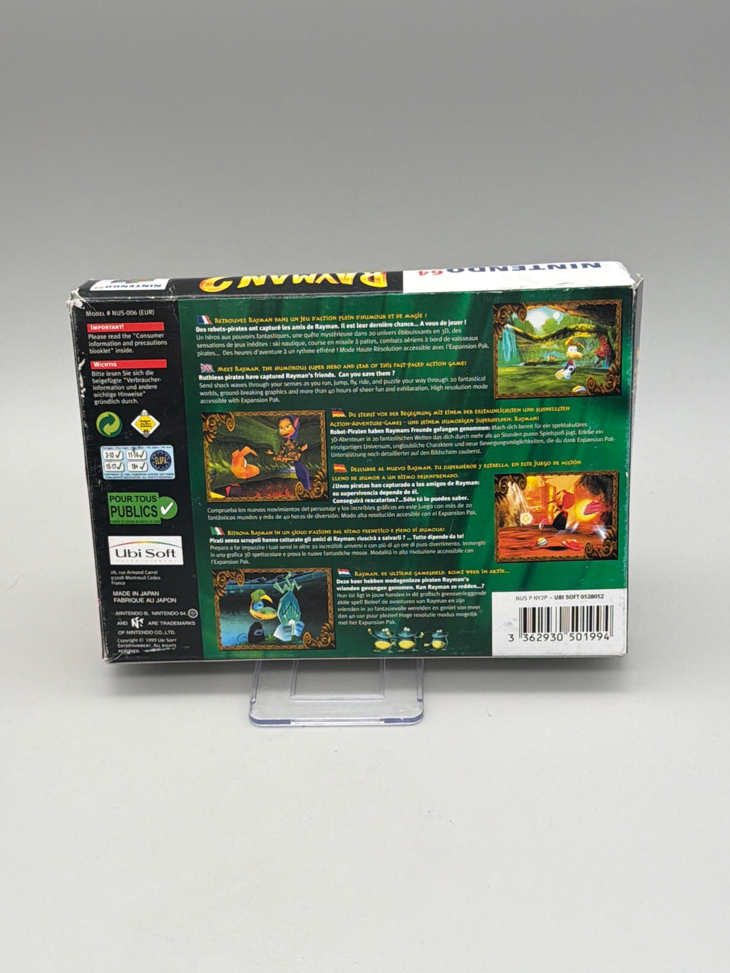 RAYMAN 2 THE GREAT ESCAPE  (N64 Tested)