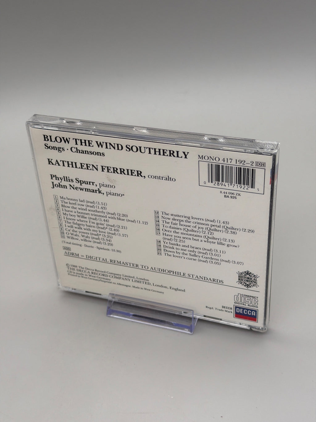 Kathleen Ferrier: Blow The Wind Southerly |