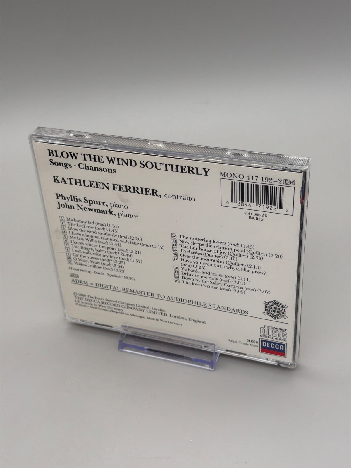 Kathleen Ferrier: Blow The Wind Southerly |