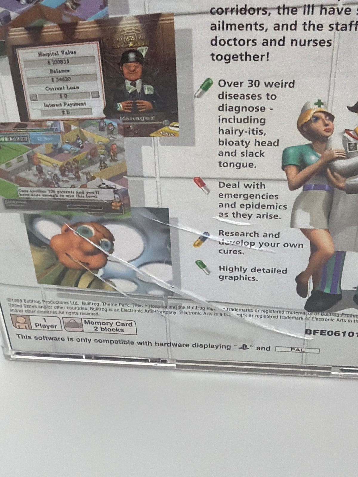 Theme Hospital Playstation 1 Game  (TESTED)