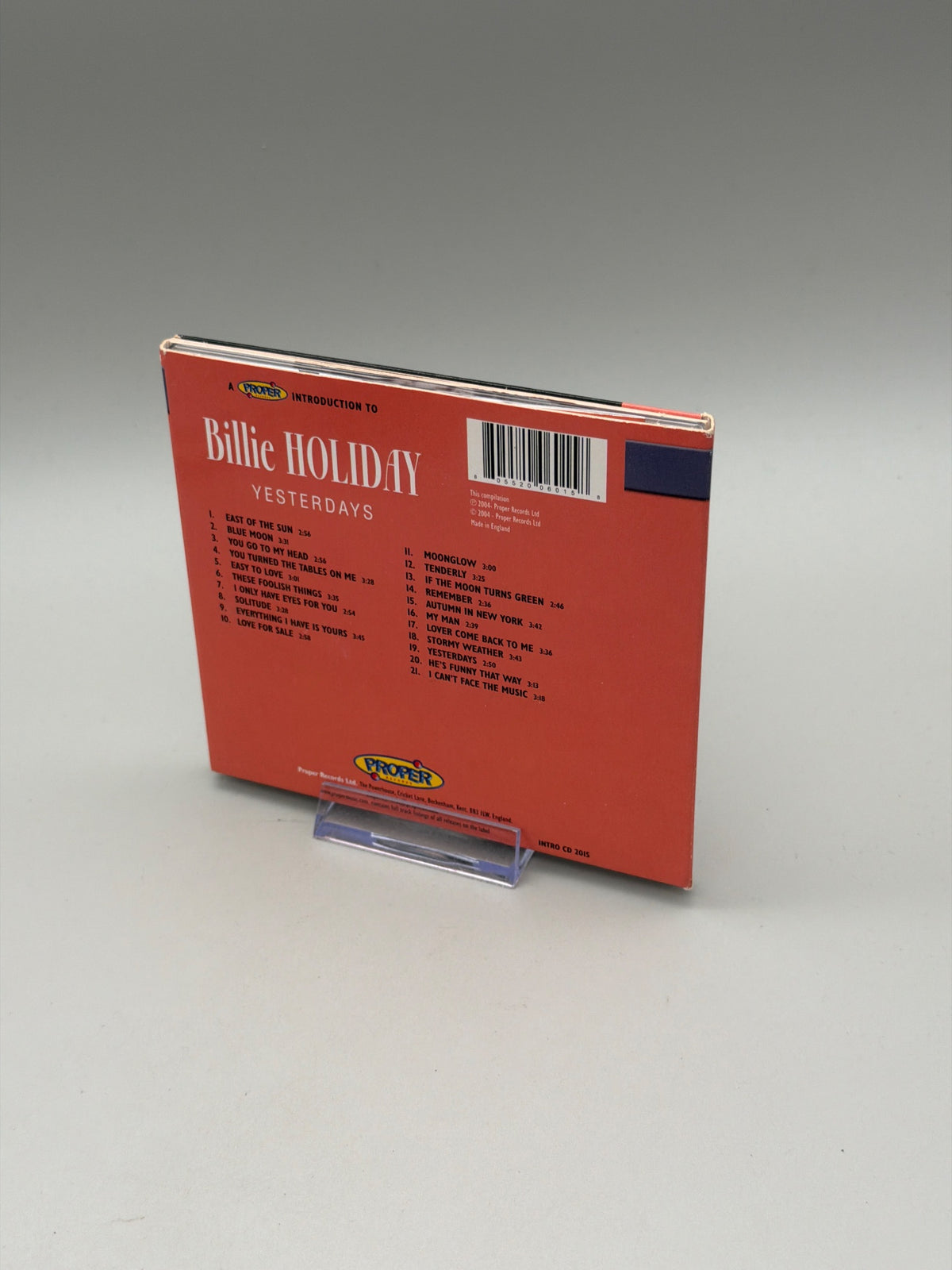 A Proper Introduction to Billie Holiday: Yesterdays