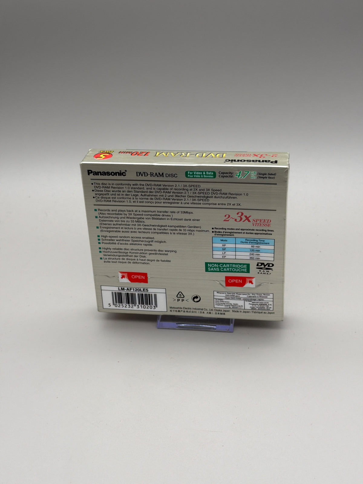 Brand Sealed Panasonic 5 Pack 120 Min